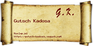 Gutsch Kadosa névjegykártya